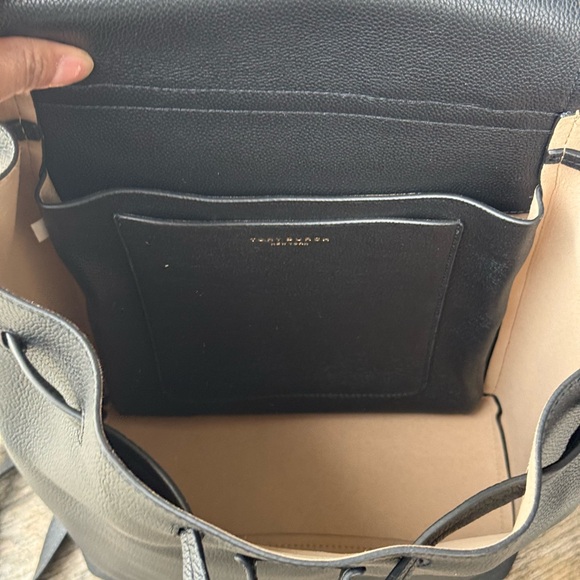 550!+ new Tory Burch Thea Black Leather Backpack - Picture 6 of 11